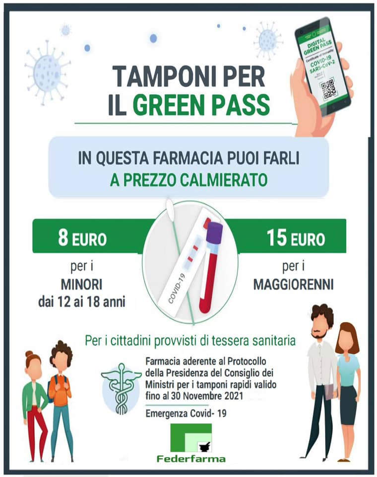 tampone antigenico rapido farmacia paola vada cecina rosignano covid